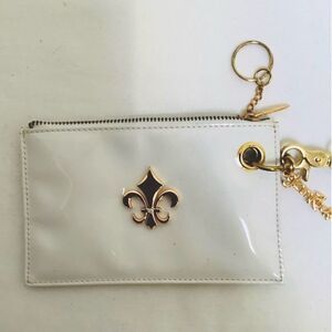 Glam Rock patent leather WRISTLET MINI BAG white